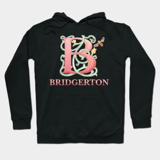 Vintage Bridgerton Monogram Lettering with a Bee Hoodie